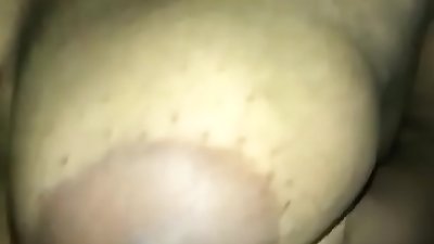 Mallu Curvy with big tits and dark areola with long nipples. Slo-mo video self taken