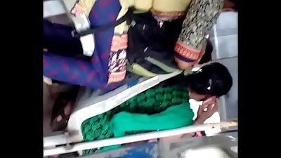 Desi sexy girl in bus with big ass and tits