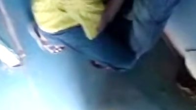 Desi Indian sucking drinking cum in train