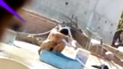 Neighbor aunty hidden bath