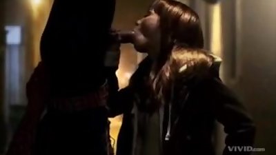 Hot girl doing handjob