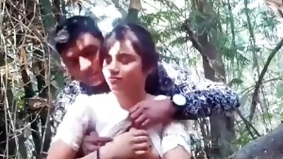 outdoor boobs pressing