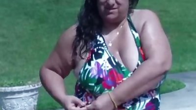 Me and My BUSTY 50yo Desi Aunty FWB At The Pool