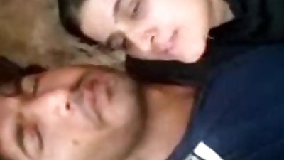 Indian aunty with young boy